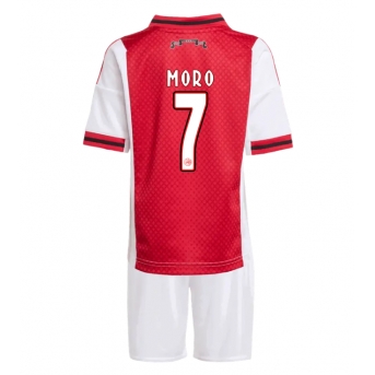 Billige Fotballdrakt Ajax Raul Moro #7 Replika Hjemmedraktsett Barn 2025-26 Kortermet (med bukser)